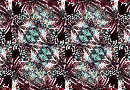 Ethnic pattern. Abstract kaleidoscope fabric design texture