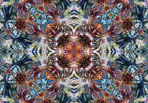 Ethnic pattern. Abstract kaleidoscope fabric design texture