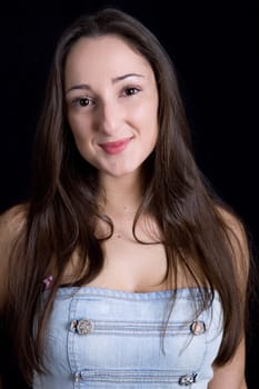 an young beautiful woman close up portrait