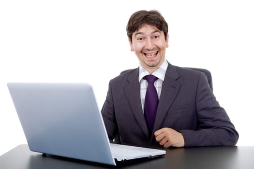 young business man working with is laptop
