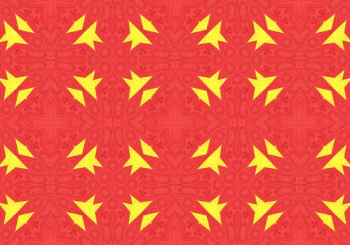 Ethnic pattern. Abstract kaleidoscope fabric design texture