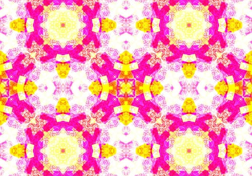 Ethnic pattern. Abstract kaleidoscope fabric design texture