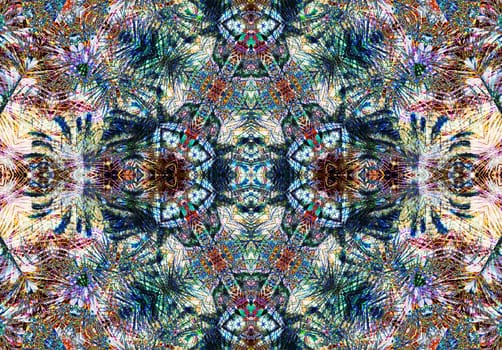 Ethnic pattern. Abstract kaleidoscope fabric design texture
