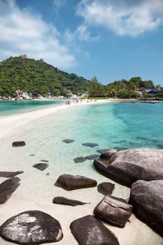 Beautiful beach with crystal clear water in Koh Tao, Thailand
