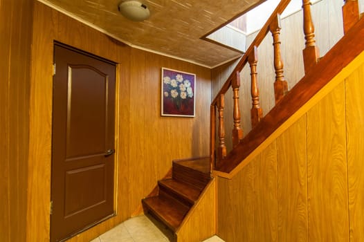 Russia, Moscow- May 05, 2018: interior room apartment. standard repair decoration in townhouse