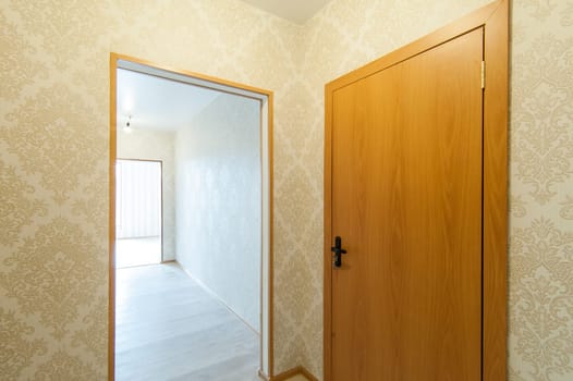Russia, Moscow- May 05, 2018: interior room apartment. standard repair decoration in townhouse