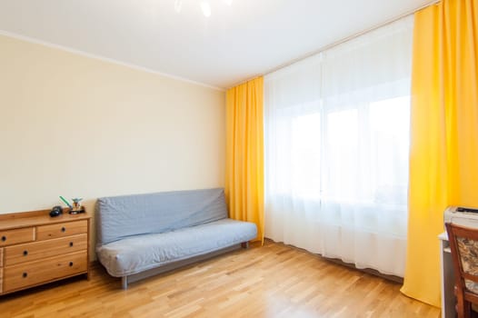 Russia, Moscow- May 07, 2018: interior room apartment. standard repair decoration in hostel