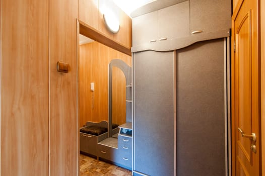 Russia, Moscow- May 07, 2018: interior room apartment. standard repair decoration in hostel