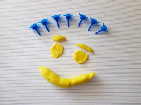 Fanny face made of a modeling clay. Made by child.