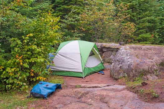 Tenting Amongst the Trees and Rocks in the Boundary Waters in Minnesota