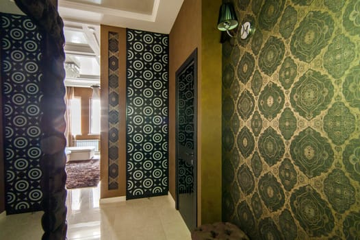 Russia, Moscow- May 12, 2018: interior room apartment. standard repair decoration in hostel