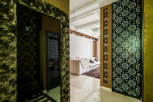Russia, Moscow- May 12, 2018: interior room apartment. standard repair decoration in hostel
