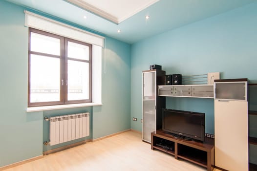 Russia, Moscow- May 12, 2018: interior room apartment. standard repair decoration in hostel