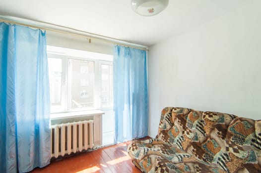 Russia, Moscow- May 14, 2018: interior room apartment. standard repair decoration in hostel