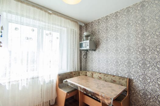 Russia, Moscow- May 14, 2018: interior room apartment. standard repair decoration in hostel