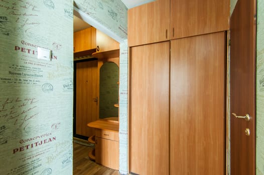 Russia, Moscow- May 14, 2018: interior room apartment. standard repair decoration in hostel