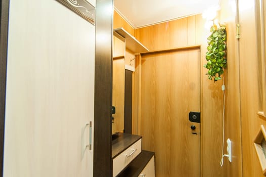Russia, Moscow- May 14, 2018: interior room apartment. standard repair decoration in hostel