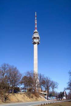 Avala tower in Belgrade city in Serbia is a touristic destination.