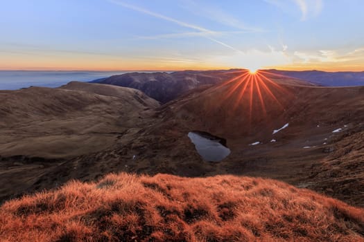 Urlea lake in Fagaras Mountains