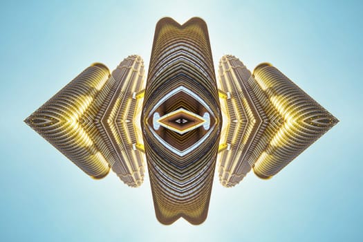 Abstract images flip effect of contemporary steel skyscraper .