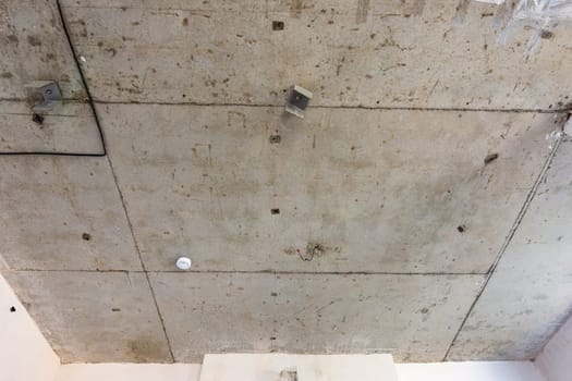Concrete ceiling from the developer in the new building