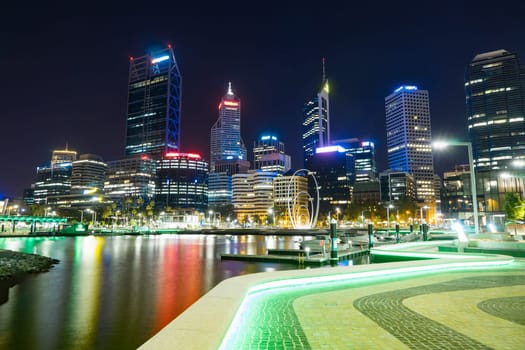 Office building background in Elizabeth Quay-Perth, London ,capital of Western Australia .