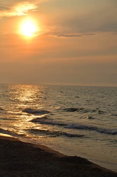 sunset on the beach