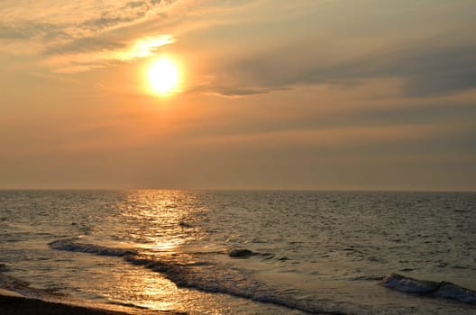 sunset on the beach