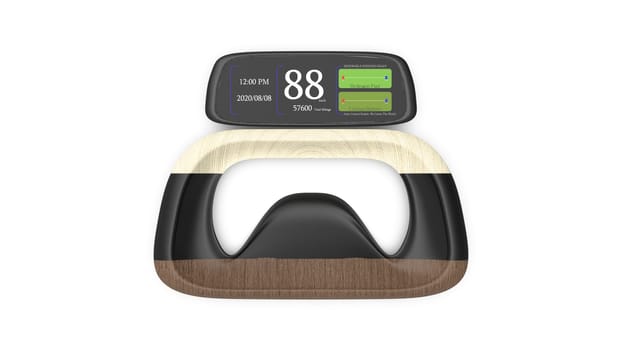 The 3d rendering of New hydrogen fueled cars concept dashboard