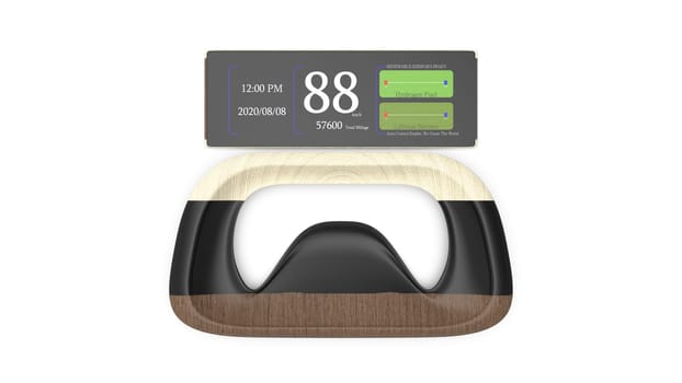 The 3d rendering of New hydrogen fueled cars concept dashboard
