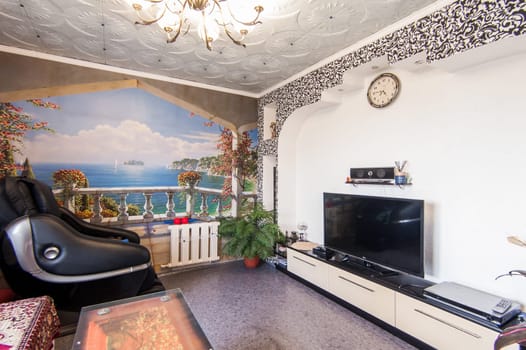 Russia, Moscow- May 16, 2019: interior room apartment. standard repair decoration in hostel