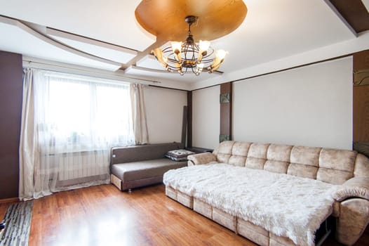 Russia, Moscow- May 16, 2019: interior room apartment. standard repair decoration in hostel