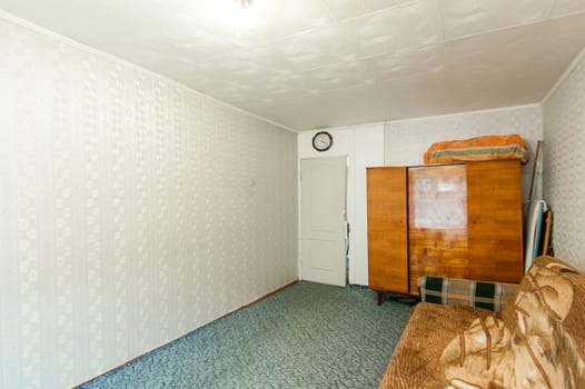 Russia, Moscow- May 16, 2019: interior room apartment. standard repair decoration in hostel