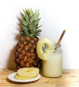 glasses with juice pineapple drinks and smoothies fresh pineapple