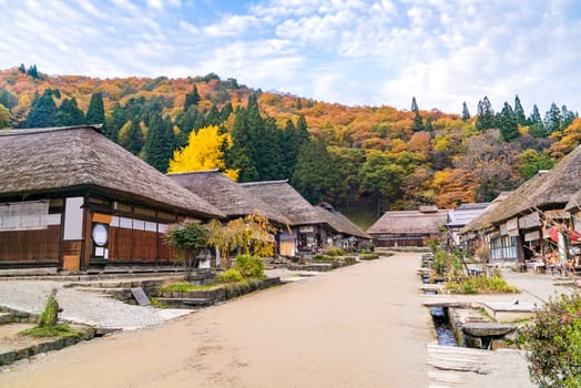 Ouchujuku ancient post Village Fukushima Japan