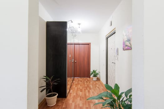 Russia, Moscow- May 17, 2019: interior room apartment. standard repair decoration in hostel