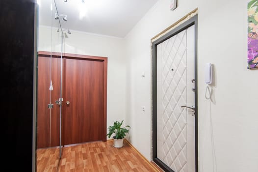 Russia, Moscow- May 17, 2019: interior room apartment. standard repair decoration in hostel