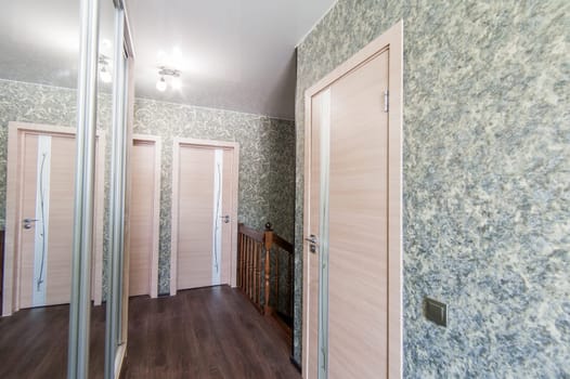 Russia, Moscow- May 17, 2019: interior room apartment. standard repair decoration in hostel