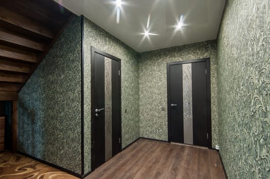 Russia, Moscow- May 17, 2019: interior room apartment. standard repair decoration in hostel