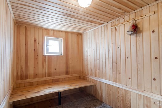 Russia, Moscow- May 17, 2019: interior room apartment. bathhouse, sauna