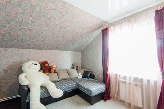 Russia, Moscow- May 17, 2019: interior room apartment. standard repair decoration in hostel