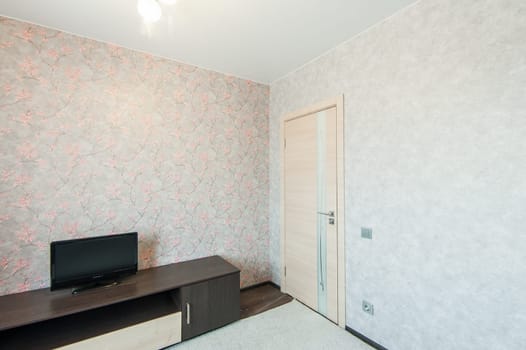 Russia, Moscow- May 17, 2019: interior room apartment. standard repair decoration in hostel