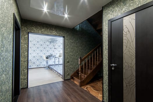 Russia, Moscow- May 17, 2019: interior room apartment. standard repair decoration in hostel