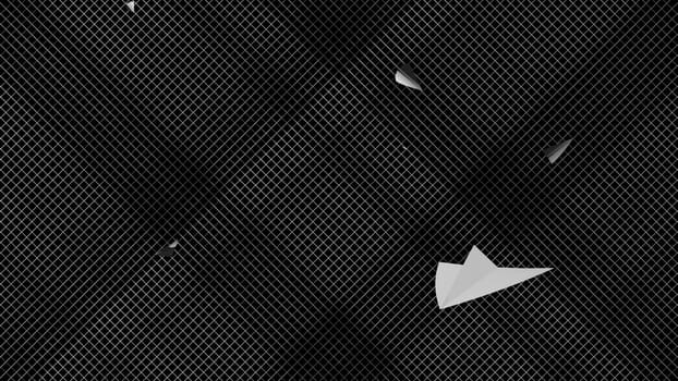 The 3d rendering of Paper airplane flying on sky background