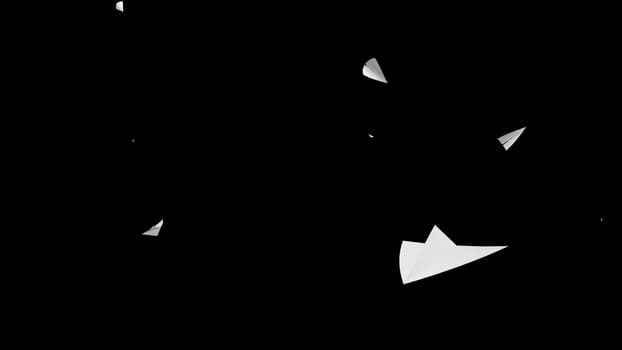 The 3d rendering of Paper airplane flying on sky background