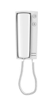 Intercom isolated on white background, front view