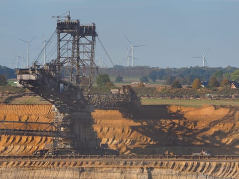 Paddle wheel excavator in the Lignite tag degradation
