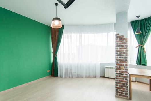 Russia, Moscow- May 20, 2019: interior room apartment. standard repair decoration in hostel