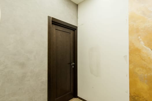 Russia, Moscow- May 20, 2019: interior room apartment. standard repair decoration in hostel. room doors, repair