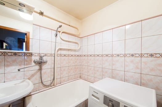 Russia, Moscow- May 17, 2019: interior room apartment. standard repair decoration in hostel